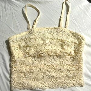 XS white crop top